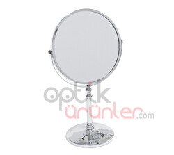 Ayna Metal Yuvarlak Krom Gümüş - 