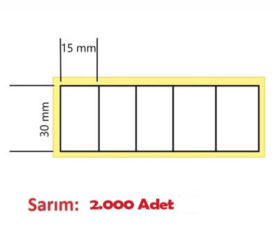 Barkod & Karekod Etiketi 15x30mm - 2