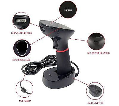Barkod & Karekod Okuyucu Kablosuz/ Bluetooth BO-9610 - 2