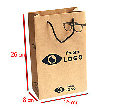 Baskılı Çanta Kraft 16*26*8 cm - 