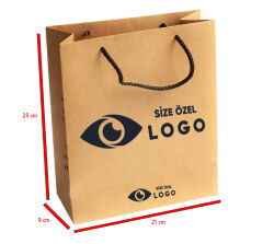 Baskılı Çanta Kraft Büyük - 