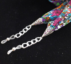 Fular Gümüş Bahar Çiçekli - 