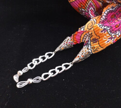 Fular Gümüş Etnik Turuncu - 