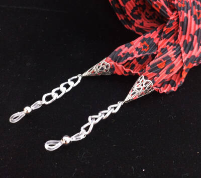 Fular Gümüş Kızıl Leopar - 1