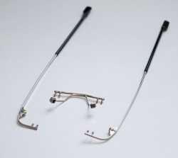 Gözlük Sapı Takımı Faset Gümüş - 