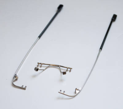 Gözlük Sapı Takımı Faset Gümüş - 1