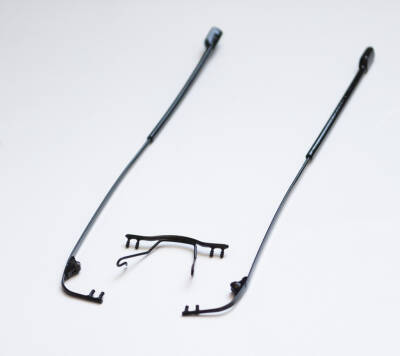 Gözlük Sapı Takımı Faset Siyah - 1