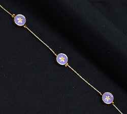 Zincir Üç Yıldız Mor - (1)