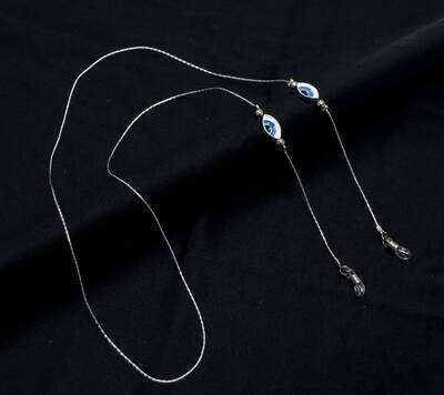 Zincir Nazar Mavi Gümüş - 1