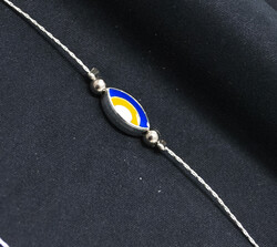 Zincir Nazar Sarı Gümüş - (1)