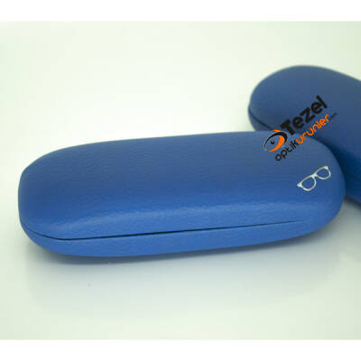 Metal Kutu Optik Deri Mavi - 1