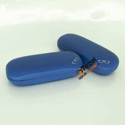 Metal Kutu Optik Deri Mavi - 3