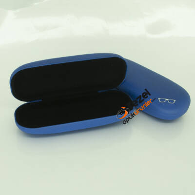 Metal Kutu Optik Deri Mavi - 2