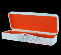 Plastik Kutu Optik Floklu Beyaz - 