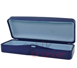 Plastik Kutu Optik Floklu Lacivert - 