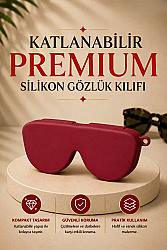 Silikon Gözlük Kılıfı Bordo - 