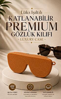 Silikon Gözlük Kılıfı Kahve (Simli) - 1