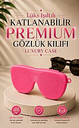 Silikon Gözlük Kılıfı Pembe (Simli) - 