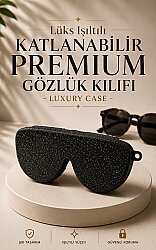 Silikon Gözlük Kılıfı Siyah (Simli) - 
