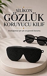 Silikon Gözlük Kılıfı Siyah (Simli) - (1)