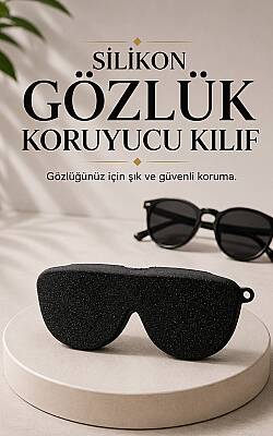 Silikon Gözlük Kılıfı Siyah (Simli) - 2