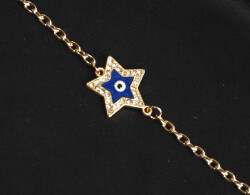 Zincir Nazarlık Yıldız Lacivert - (1)