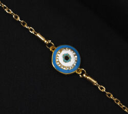 Zincir Nazarlık Yuvarlak Mavi - 