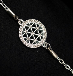 Zincir Yaşam Çiçeği Gümüş - (1)