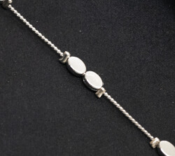 Zincir Çift Arpa Gümüş - (1)