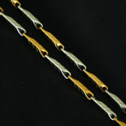 Zincir Steel Gunz Gümüş & Sarı - (1)