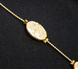 Zincir Rustik Çiçek Altın - (1)