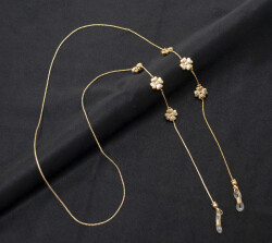 Zincir Yonca Çiçek Altın - 