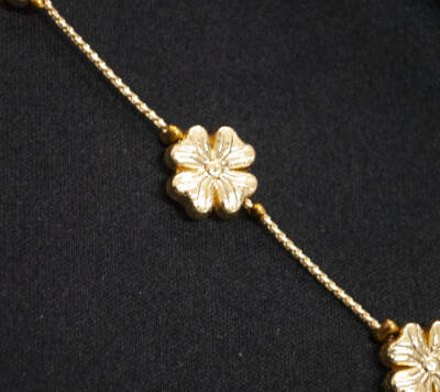 Zincir Yonca Çiçek Altın - 2