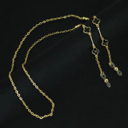 Zincir Van Cleef Altın Siyah - 