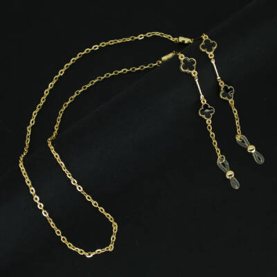 Zincir Van Cleef Altın Siyah - 1